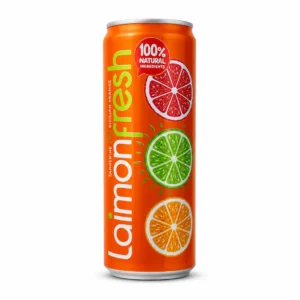 نوشیدنی گازدار Laimon fresh مدل TANGERINE LIME SICILIAN ORANGE حجم 330 میلی لیتر