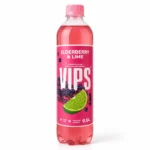 نوشیدنی گازدار الدربری و لیمو VIPS مدل ELDERBERRY & LIME حجم ۵۰۰ میلی‌لیتر