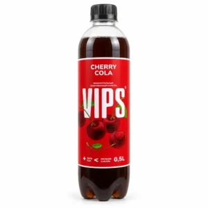 نوشیدنی گازدار چری کولا VIPS مدل Cherry Cola حجم ۵۰۰ میلی‌لیتر