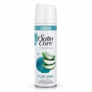 ژل اصلاح Satin Care مدل Sensitive Aloe Vera Glide حجم ۲۰۰ میلی‌لیتر