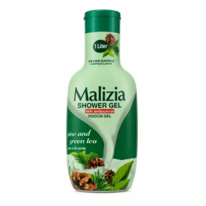 ژل حمام Malizia مدل Pine and Green Tea حجم ۱ لیتر