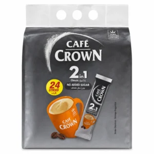 کافی میکس رژیمی CAFE CROWN مدل 2 in 1 Classic بسته ۲۴ عددی