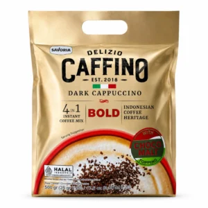 کافی میکس کاپوچینو Savoria مدل Delizio Caffino Dark Cappuccino بسته 20 عددی