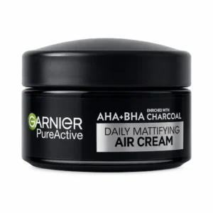 کرم مات‌کننده روزانه صورت Garnier مدل PureActive AHA+BHA Daily Mattifying Air Cream حجم 50 میلی‌لیتر