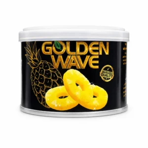 کمپوت آناناس حلقه‌ای پرمیوم GOLDEN WAVE مدل PineApple Slices in Light Syrup وزن 140 گرم
