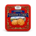 کوکی شکلاتی GODINN مدل Goodin's Choc وزن ۱۵۸ گرم با قوطی فلزی