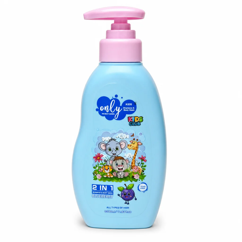 شامپو سر و بدن کودک Only مدل Kids Club Blueberry حجم 350 میلیلیتر