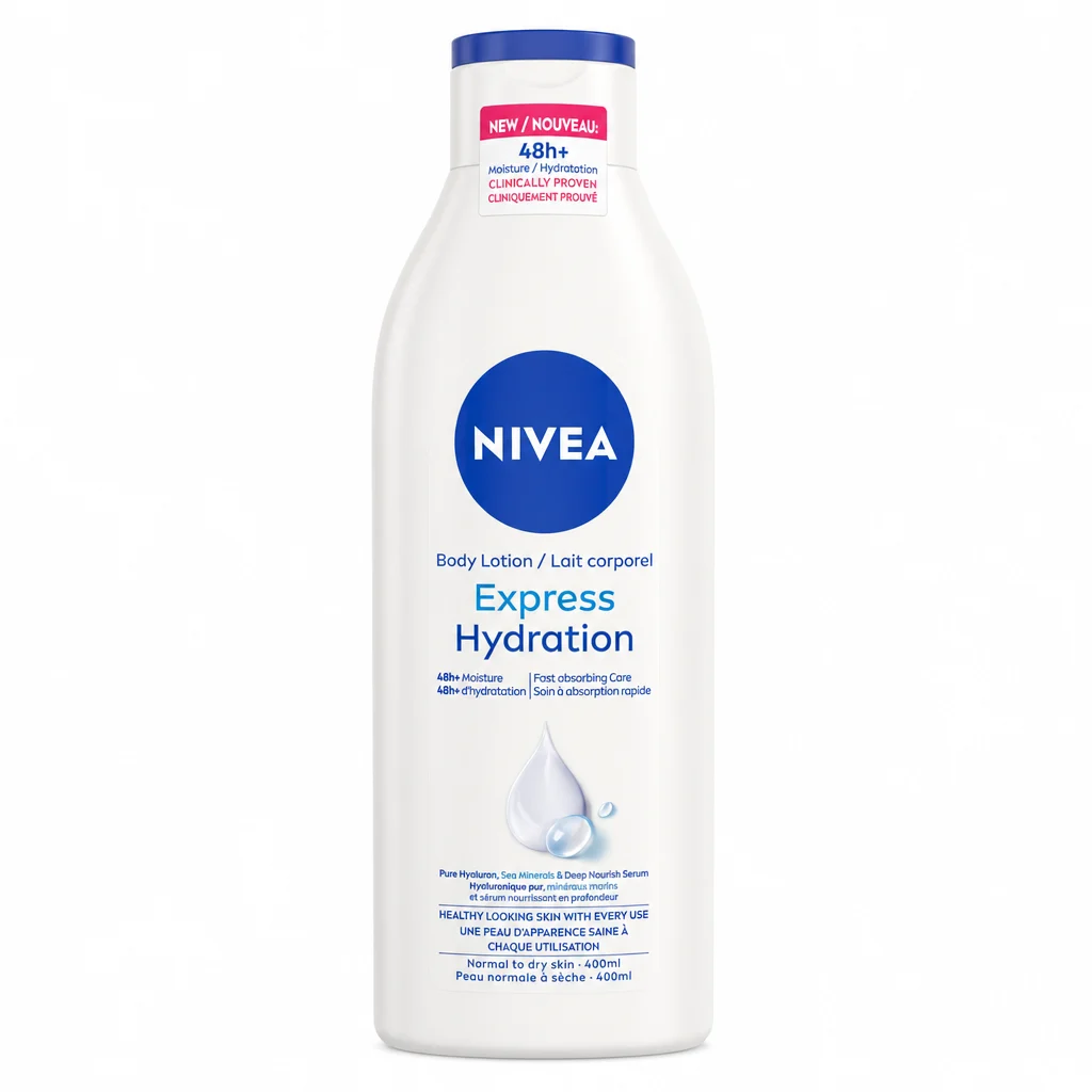 لوسیون بدن NIVEA مدل Express Hydration حجم ۴۰۰ میلیلیتر