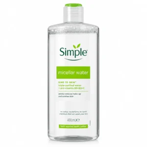 میسلار واتر پاک‌کننده آرایش Simple مدل Kind to Skin حجم ۴۰۰ میلی‌لیتر
