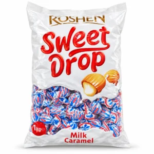 آبنبات کاراملی شیری Roshen مدل Sweet Drop وزن 1 کیلوگرم
