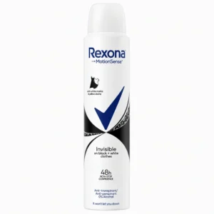 اسپری ضدتعریق Rexona مدل Invisible on black + white clothes حجم ۲۰۰ میلی‌لیتر