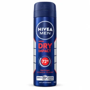 اسپری ضدتعریق مردانه NIVEA مدل DRY IMPACT حجم ۱۵۰ میلی‌لیتر
