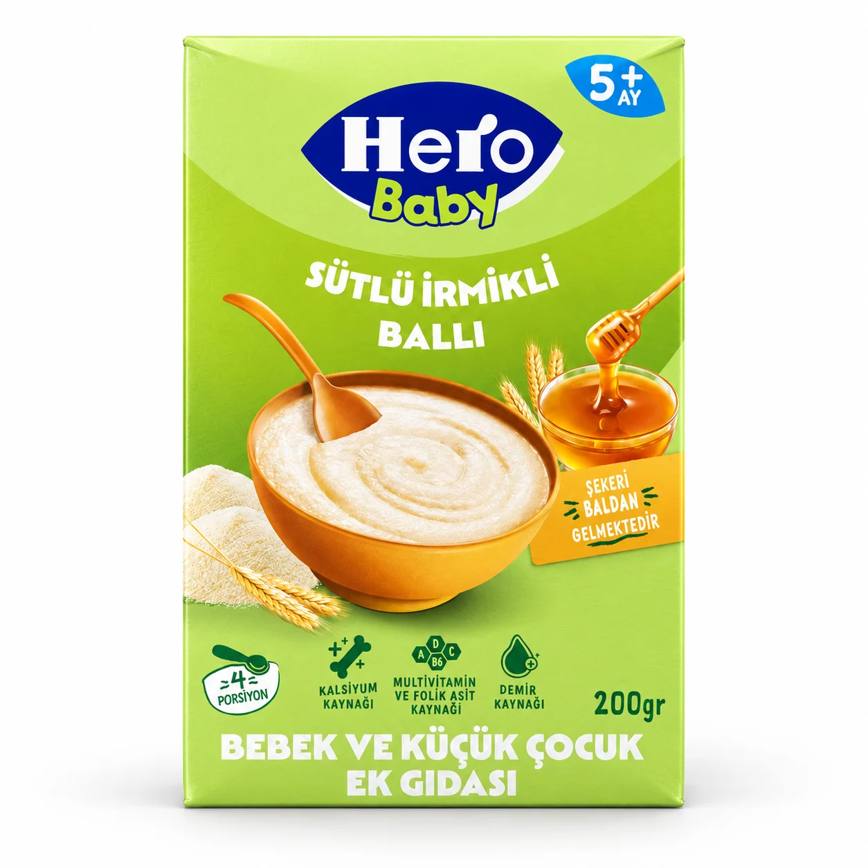 سرلاک Hero Baby مدل Sütlü İrmikli Ballı وزن 200 گرم