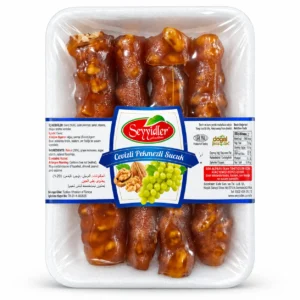 سوجوق گردویی با شیره انگور Seyyidler مدل Cevizli Pekmezli Sucuk وزن ۴۰۰ گرم