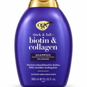 شامپو حجم‌دهنده مو OGX مدل Thick & Full + Biotin & Collagen حجم ۳۸۵ میلی‌لیتر