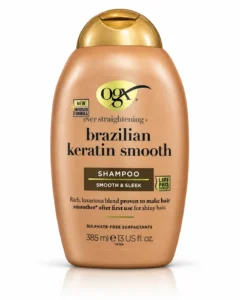 شامپو صاف‌کننده مو OGX مدل Ever Straightening + Brazilian Keratin Smooth حجم ۳۸۵ میلی‌لیتر