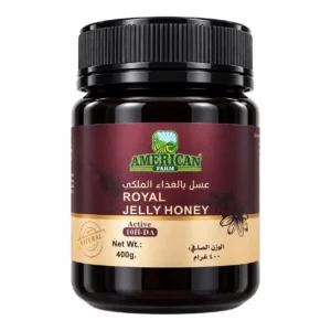 عسل ژل رویال AMERICAN FARM مدل Royal Jelly Honey وزن ۴۰۰ گرم