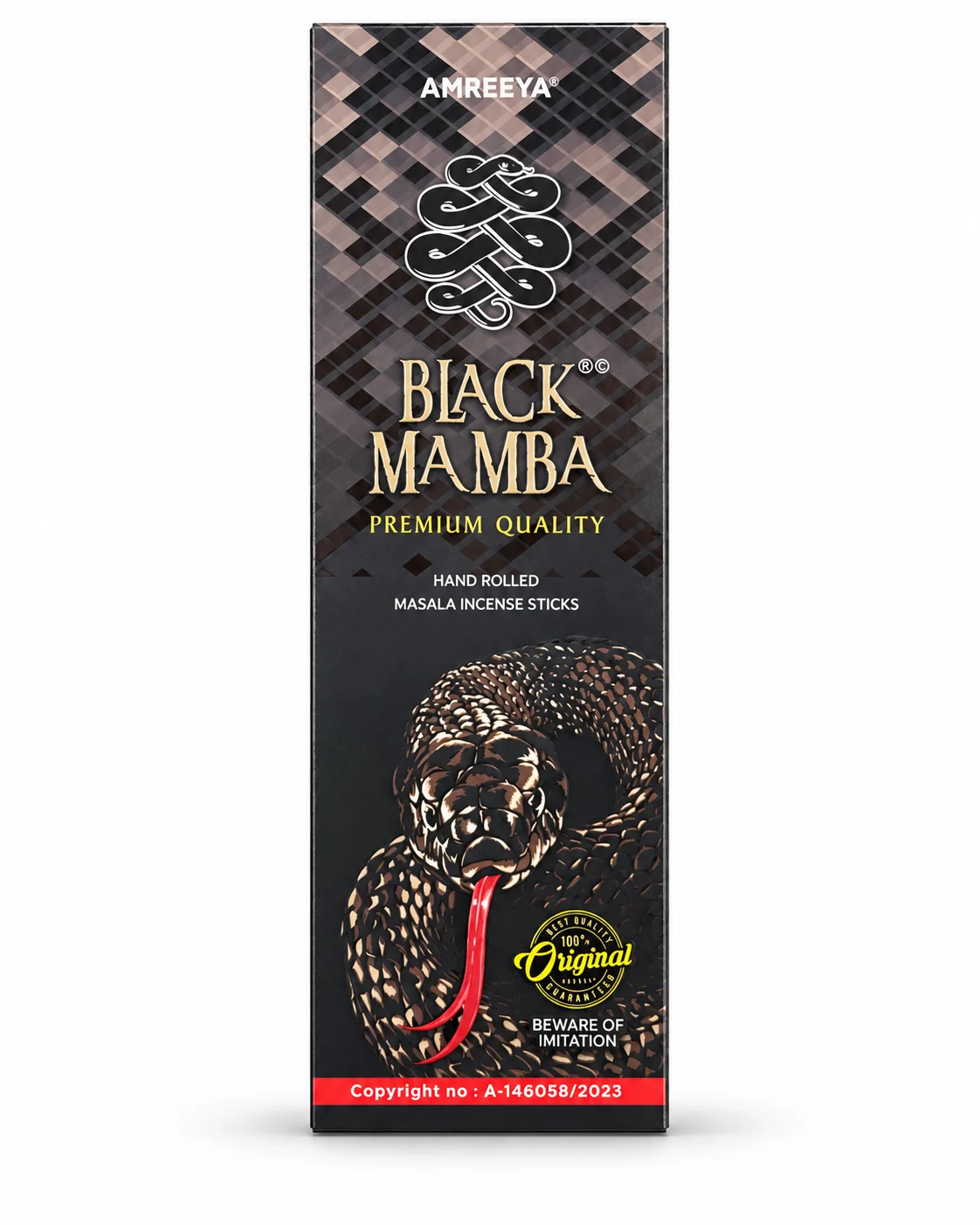 عود ماسالا AMREEYA مدل BLACK MAMBA وزن 50 گرم