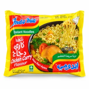 نودل فوری طعم مرغ Indomie مدل Chicken Curry وزن ۷۵ گرم