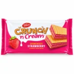 ویفر توت‌فرنگی Tiffany مدل Crunch n' Cream وزن 65 گرم