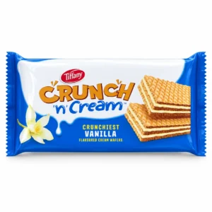 ویفر وانیلی Tiffany مدل Crunch 'n' Cream وزن 65 گرم