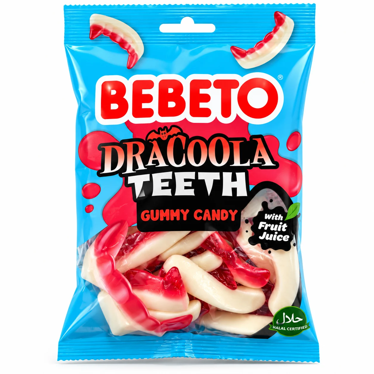 پاستیل BEBETO مدل DRACOOLA TEETH وزن 80 گرم