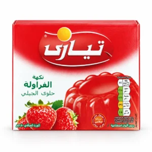 پودر ژله توت فرنگی Tiara مدل Strawberry وزن ۸۰ گرم