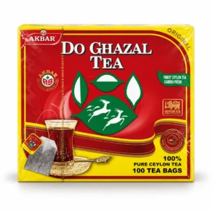 چای سیلان کیسه‌ای AKBAR مدل Do Ghazal Original بسته ۱۰۰ عددی