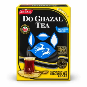 چای معطر سیلان AKBAR مدل DO GHAZAL وزن ۵۰۰ گرم