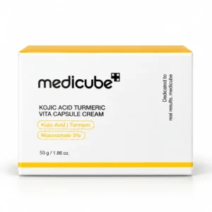 کرم کپسولی ضدلک صورت medicube مدل Kojic Acid Turmeric وزن ۵۳ گرم