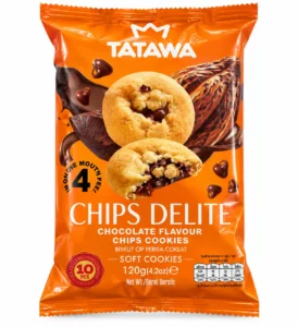 کوکی شکلاتی TATAWA مدل Chips Delite وزن 120 گرم