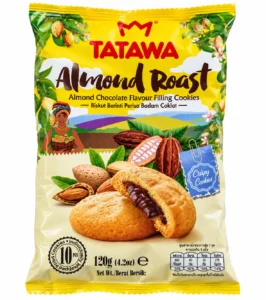 کوکی مغزدار TATAWA مدل Almond Roast وزن ۱۲۰ گرم