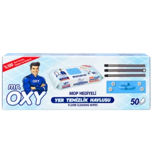 دستمال تمیزکننده کف mr. OXY مدل Mop Hediyeli بسته 50 عددی