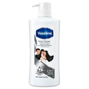 شامپو ۲ در ۱ غنی از ویتامین Vaseline مدل Deep Cleanse حجم 700 میلی‌لیتر