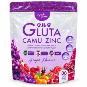 پودر کلاژن Manee مدل GLUTA CAMU ZINC بسته 30 عددی