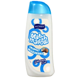 ژل دوش HOBBY مدل Marsh Mallow Coconut Milkshake حجم ۵۰۰ میلی‌لیتر