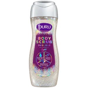ژل دوش اسکراب بدن DURU مدل Crystal حجم ۴۵۰ میلی‌لیتر