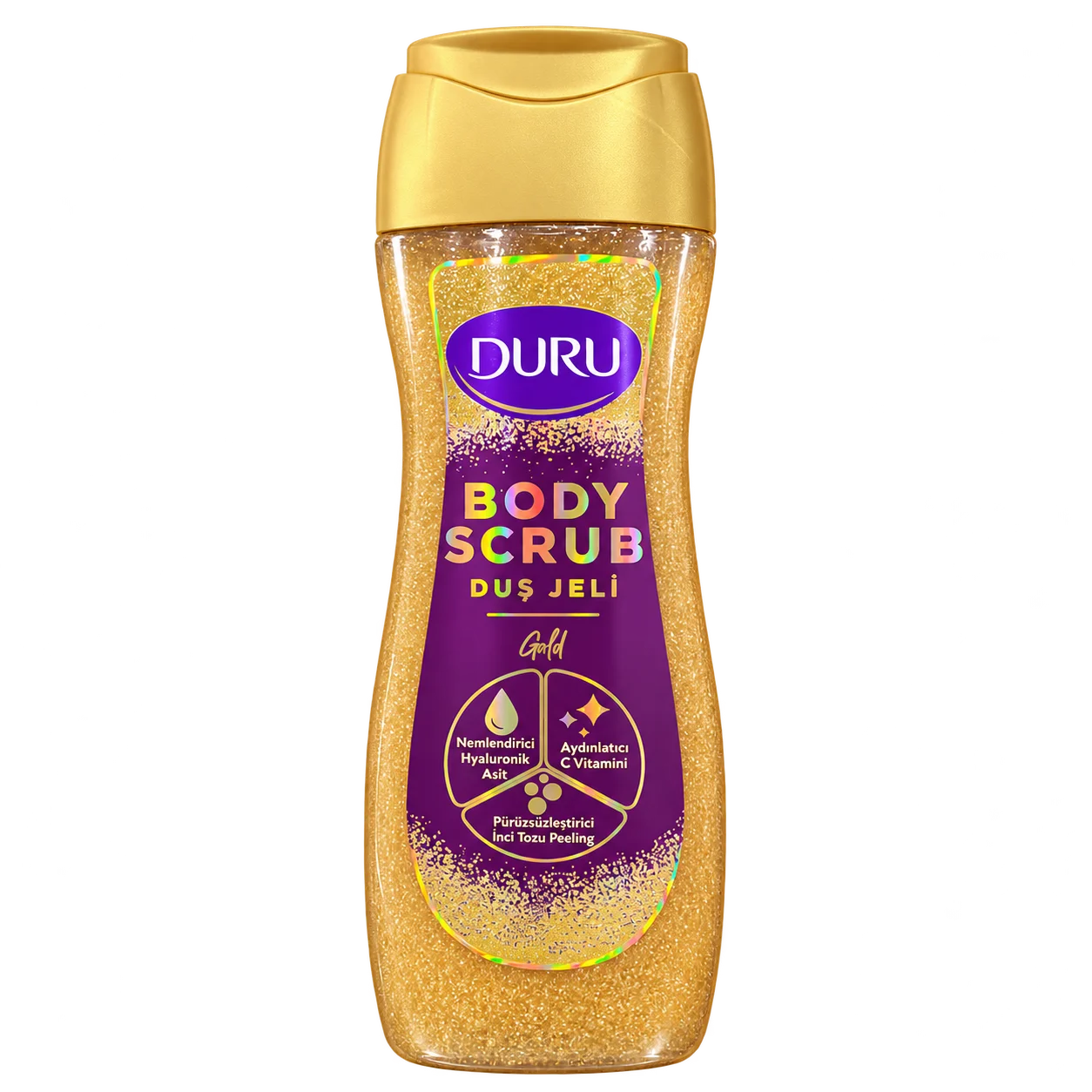 ژل دوش اسکراب بدن Duru مدل Gold حجم ۴۵۰ میلیلیتر