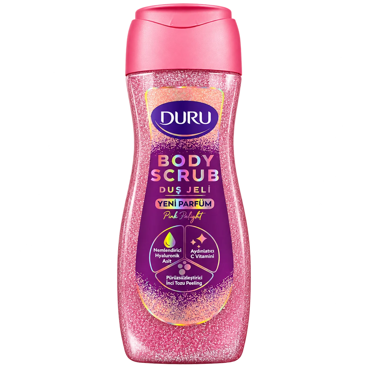 ژل دوش اسکراب بدن Duru مدل Pink Delight حجم ۴۵۰ میلیلیتر